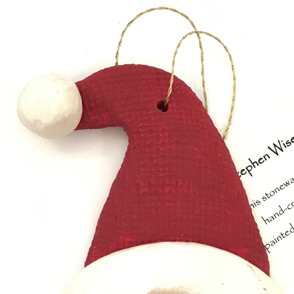 Santa Christmas Ornament Stephen Wise Design Hand-Crafted - Picture 3 of 11